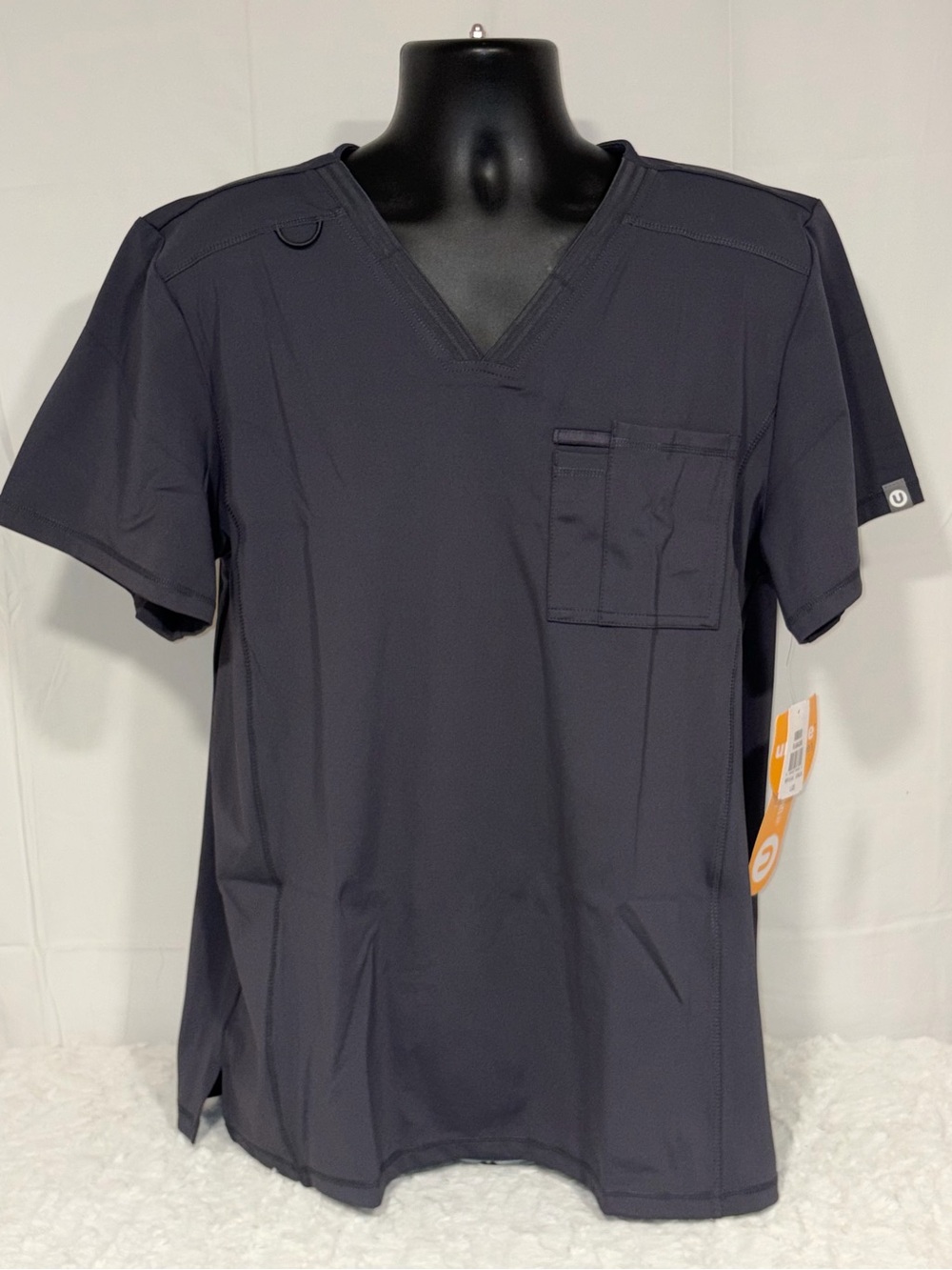 Urbane Medical Nurse Mens 1 Pocket Stretch Modern Scrub Top Shirt Large NWT